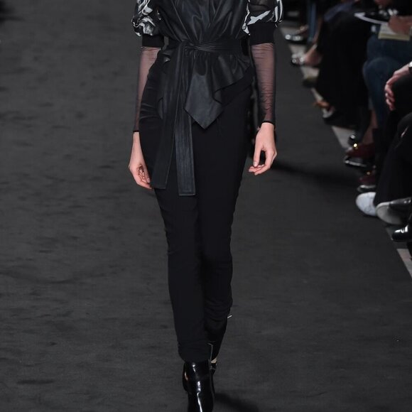 Ann Demeulemeester Black Wool Tapered Pants Sz 2 - Picture 1 of 7